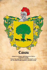 Escudo heráldico del apellido CASAU