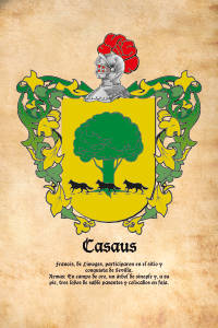 Escudo heráldico del apellido CASAUS