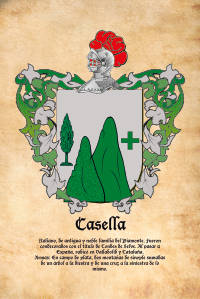 Escudo heráldico del apellido CASELLA