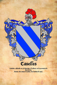 Escudo heráldico del apellido CASELLES