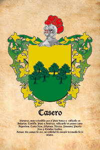 Escudo heráldico del apellido CASERO