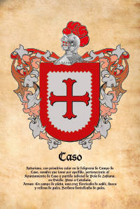 Escudo heráldico del apellido CASO
