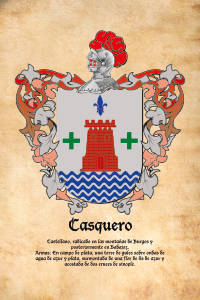Escudo heráldico del apellido CASQUERO