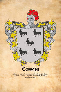 Escudo heráldico del apellido Cassasa