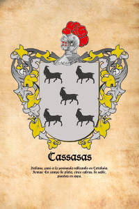 Escudo heráldico del apellido CASSASAS
