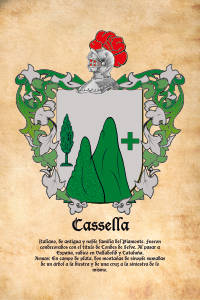 Escudo heráldico del apellido CASSELLA