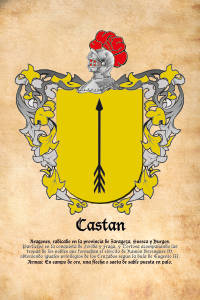 Escudo heráldico del apellido CASTAN
