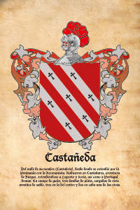 Escudo heráldico del apellido CASTAÑEDA