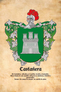 Escudo heráldico del apellido CASTAÑERA