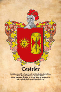 Escudo heráldico del apellido CASTELAR