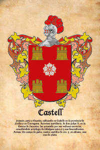 Escudo heráldico del apellido CASTELL