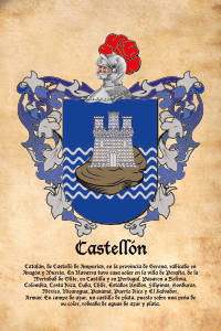 Escudo heráldico del apellido CASTELLON