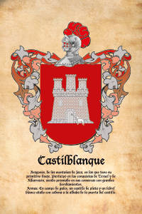 Escudo heráldico del apellido CASTILBLANQUE