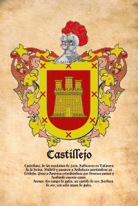 Escudo heráldico del apellido CASTILLEJO