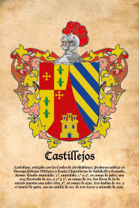 Escudo heráldico del apellido CASTILLEJOS