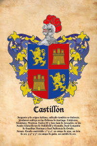 Escudo heráldico del apellido CASTILLON