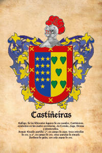 Escudo heráldico del apellido CASTIÑEIRAS