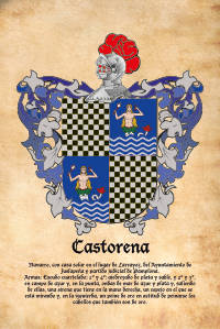 Escudo heráldico del apellido CASTORENA