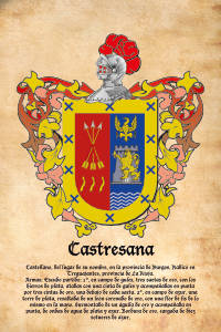 Escudo heráldico del apellido CASTRESANA