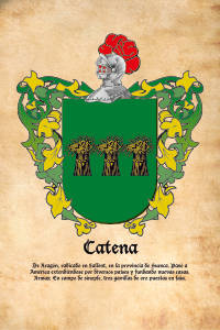 Escudo heráldico del apellido CATENA