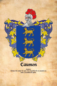 Escudo heráldico del apellido CAUMON