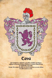 Escudo heráldico del apellido CAVA