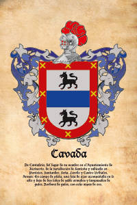 Escudo heráldico del apellido CAVADA