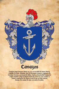 Escudo heráldico del apellido CAVAZOS