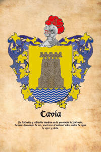 Escudo heráldico del apellido CAVIA