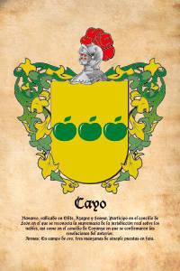 Escudo heráldico del apellido CAYO