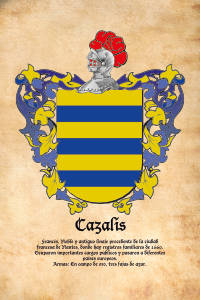 Escudo heráldico del apellido CAZALIS
