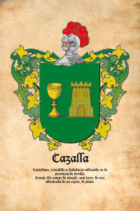 Escudo heráldico del apellido CAZALLA