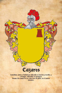 Escudo heráldico del apellido CAZARES