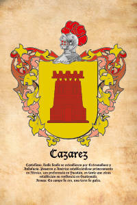Escudo heráldico del apellido CAZAREZ