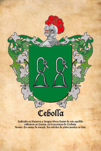 Escudo heráldico del apellido CEBOLLA