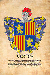 Escudo heráldico del apellido CEBOLLERO