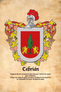 Escudo heráldico del apellido CEBRIAN