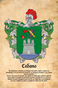 Escudo heráldico del apellido CEDANO