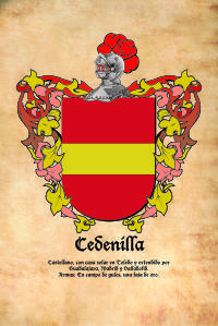 Escudo heráldico del apellido CEDENILLA