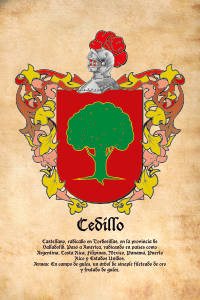 Escudo heráldico del apellido CEDILLO