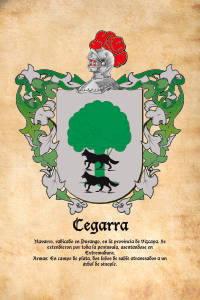 Escudo heráldico del apellido CEGARRA