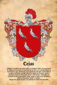 Escudo heráldico del apellido CEJAS