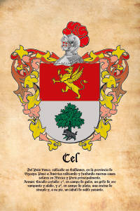 Escudo heráldico del apellido Cel