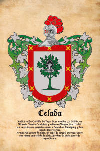 Escudo heráldico del apellido CELADA