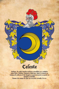 Escudo heráldico del apellido CELESTE