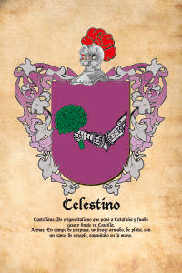 Escudo heráldico del apellido CELESTINO