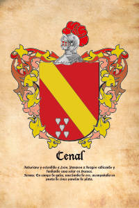 Escudo heráldico del apellido CENAL