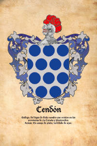 Escudo heráldico del apellido CENDON
