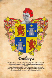 Escudo heráldico del apellido Cendoya