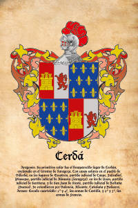 Escudo heráldico del apellido CERDA